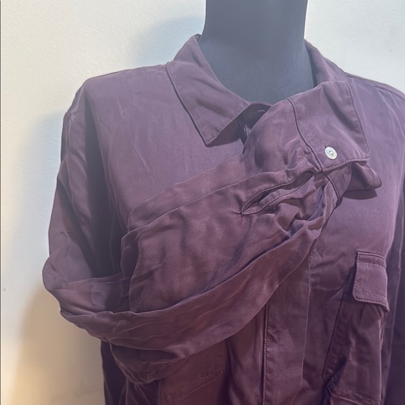 J. Jill Purple Button Down Shirt Top - Picture 4 of 8
